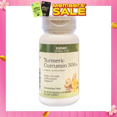 GNC Herbal Plus® Tumeric Curcumin 500mg Vegetarian Capsule 30s