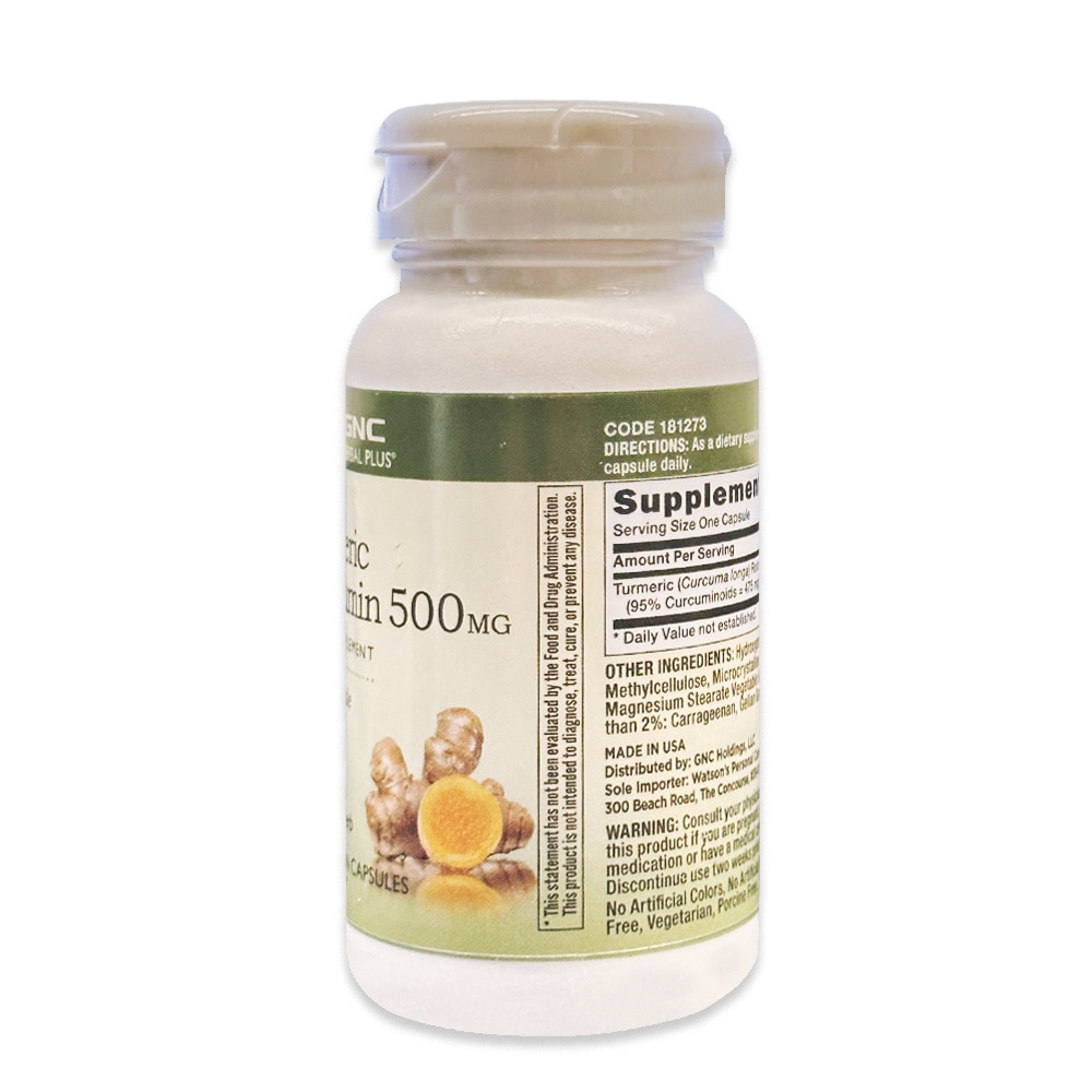 Herbal Plus® Tumeric Curcumin 500mg Vegetarian Capsule 30s