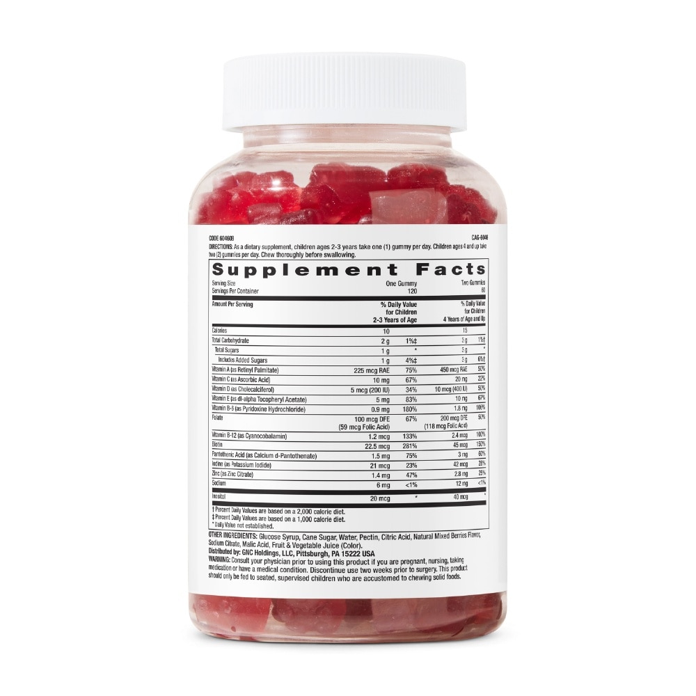 Milestones® Kids Gummy Multivitamin: in Mixed Berry Flavors (For Ages 2-12) 120s