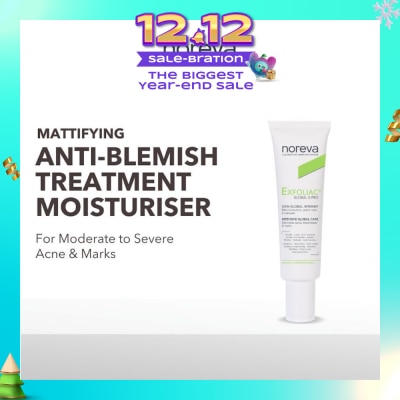 NOREVA Exfoliac Global X-Pro Intensive Global Care Anti-Blemish Treatment Moisturiser (To Eliminates Spots, Blackheads & Marks) 30ml