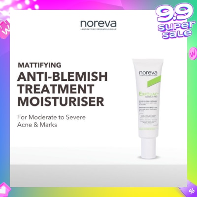 NOREVA Exfoliac Global X-Pro Intensive Global Care Anti-Blemish Treatment Moisturiser (To Eliminates Spots, Blackheads & Marks) 30ml