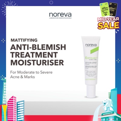 NOREVA Exfoliac Global X-Pro Intensive Global Care Anti-Blemish Treatment Moisturiser (To Eliminates Spots, Blackheads & Marks) 30ml