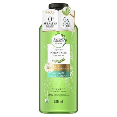 HERBAL ESSENCES Bio:Renew Potent Aloe + Bamboo Shampoo (Strenghtens and Deeply Moisturises) 400 ml