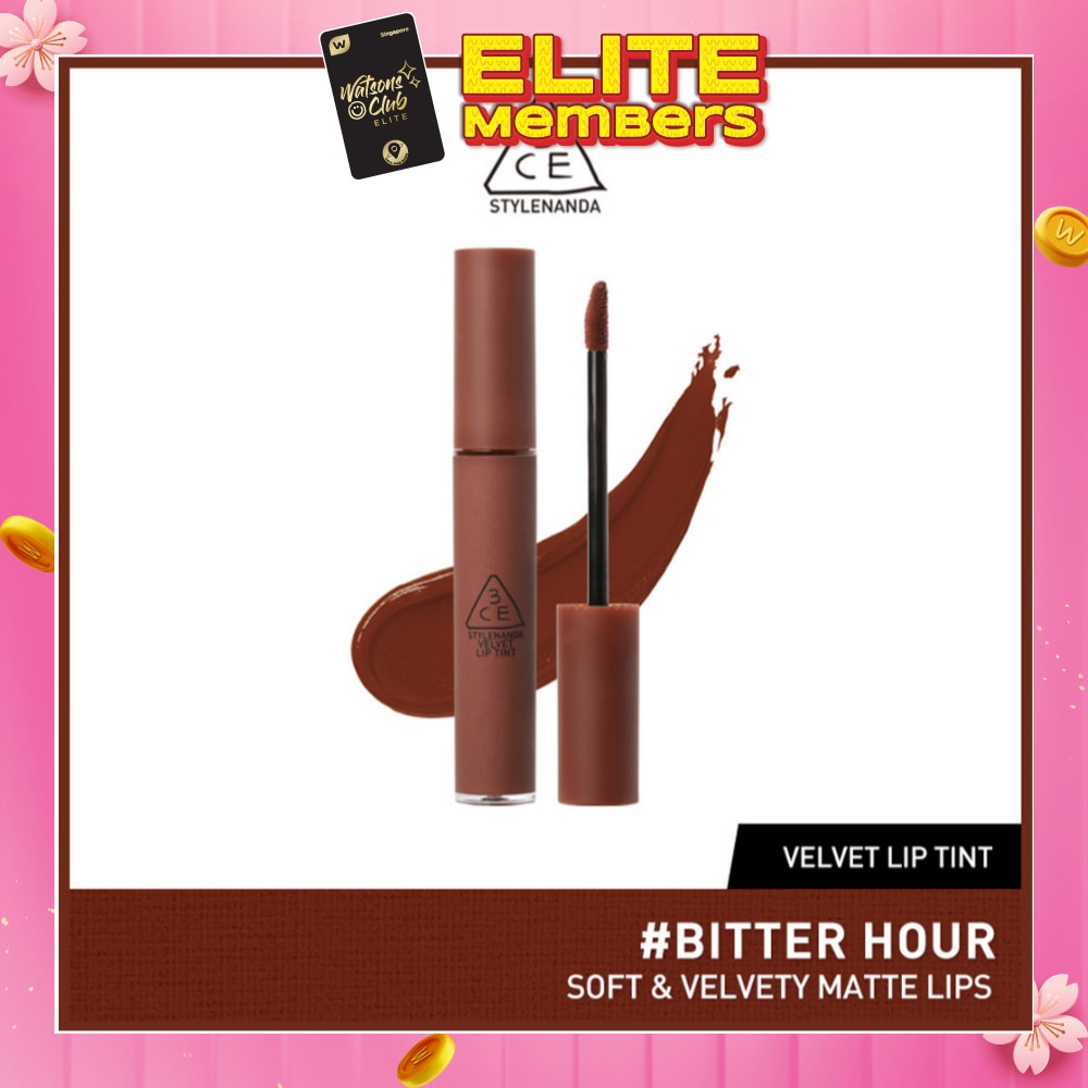 3CE Velvet Lip Tint #Bitter Hour (Soft & Velvety Matte Lips) 28g