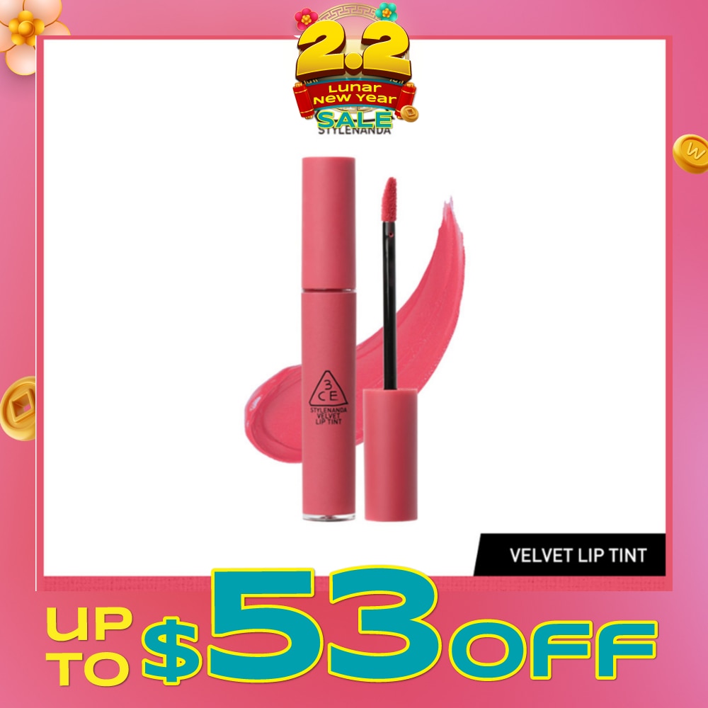 3CE Velvet Lip Tint #Pink Break (Soft & Velvety Matte Lips) 28g