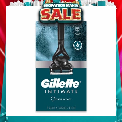 GILLETTE - Intimate Gentle & Easy Hair Razor Packset (1 Razor & 2 Cartridges & 1 Hook) 1s