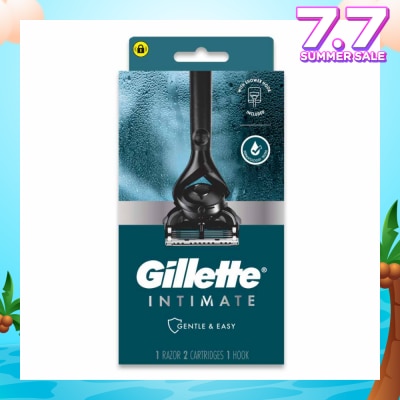 GILLETTE Intimate Gentle & Easy Hair Razor Packset (1 Razor & 2 Cartridges & 1 Hook) 1s