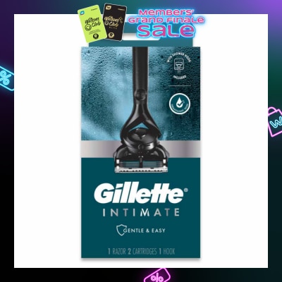 GILLETTE Intimate Gentle & Easy Hair Razor Packset (1 Razor & 2 Cartridges & 1 Hook) 1s