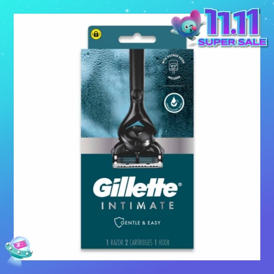 GILLETTE Intimate Gentle & Easy Hair Razor Packset (1 Razor & 2 Cartridges & 1 Hook) 1s