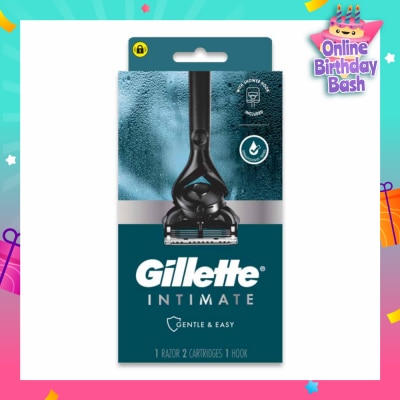 GILLETTE Intimate Gentle & Easy Hair Razor Packset (1 Razor & 2 Cartridges & 1 Hook) 1s