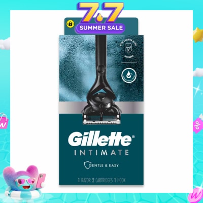 GILLETTE - Intimate Gentle & Easy Hair Razor Packset (1 Razor & 2 Cartridges & 1 Hook) 1s