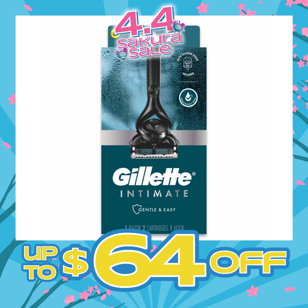 Intimate Gentle & Easy Hair Razor Packset (1 Razor & 2 Cartridges & 1 Hook) 1s