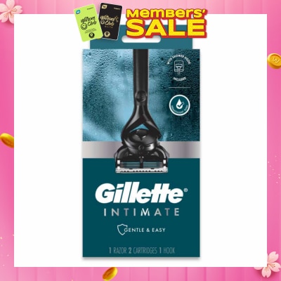 GILLETTE Intimate Gentle & Easy Hair Razor Packset (1 Razor & 2 Cartridges & 1 Hook) 1s