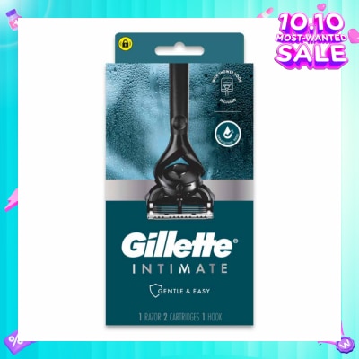 GILLETTE Intimate Gentle & Easy Hair Razor Packset (1 Razor & 2 Cartridges & 1 Hook) 1s
