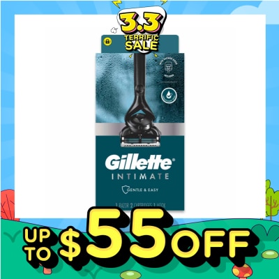 GILLETTE Intimate Gentle & Easy Hair Razor Packset (1 Razor & 2 Cartridges & 1 Hook) 1s