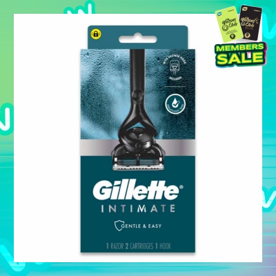 GILLETTE Intimate Gentle & Easy Hair Razor Packset (1 Razor & 2 Cartridges & 1 Hook) 1s
