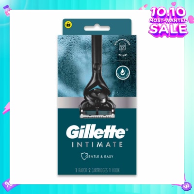 GILLETTE Intimate Gentle & Easy Hair Razor Packset (1 Razor & 2 Cartridges & 1 Hook) 1s