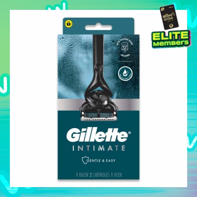 GILLETTE Intimate Gentle & Easy Hair Razor Packset (1 Razor & 2 Cartridges & 1 Hook) 1s