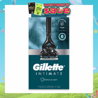 GILLETTE - Intimate Gentle & Easy Hair Razor Packset (1 Razor & 2 Cartridges & 1 Hook) 1s
