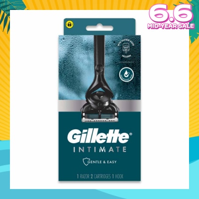 GILLETTE Intimate Gentle & Easy Hair Razor Packset (1 Razor & 2 Cartridges & 1 Hook) 1s