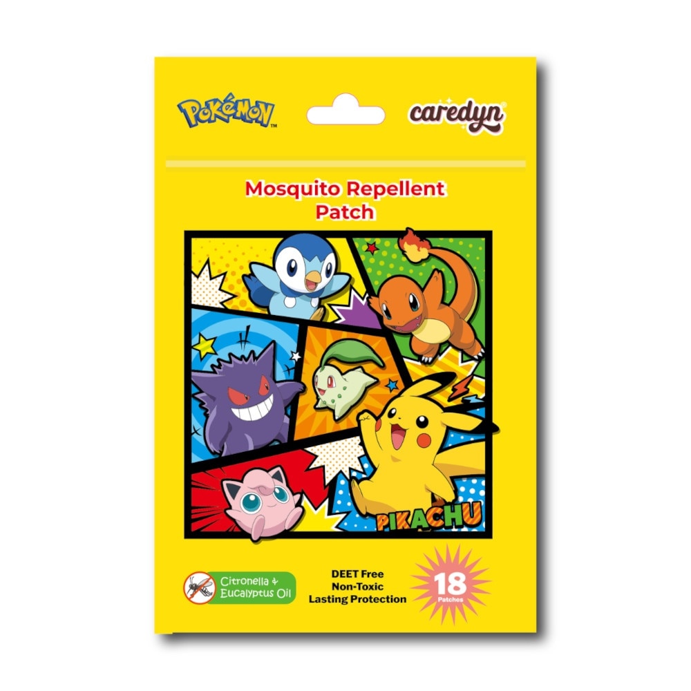 Pokemon Mosquito Repellent Patch Citronella & Eucalyptus Oil 18s