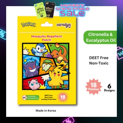 CAREDYN Pokemon Mosquito Repellent Patch Citronella & Eucalyptus Oil 18s