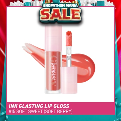 PERIPERA - Ink Glasting Lip Gloss 15 Soft Sweet (Soft Berry) 1s (Expiry: Nov`2026)