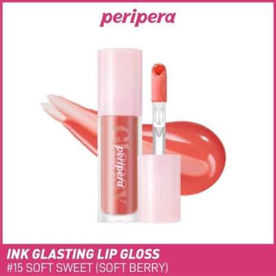 PERIPERA Ink Glasting Lip Gloss 15 Soft Sweet (Soft Berry) 1s