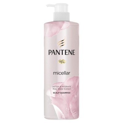 PANTENE Micellar Detox and Hydrate With Rose Water Extract Scalp Shampoo (Protect Hair from Dryness and Dullness) 530ml