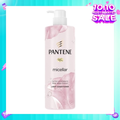 PANTENE Micellar Detox and Hydrate with Rose Water Extract Light Conditioner (Protect Hair from Dryness and Dullness) 530ml