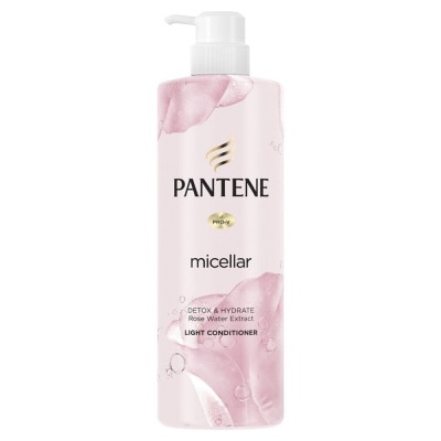 PANTENE Micellar Detox and Hydrate with Rose Water Extract Light Conditioner (Protect Hair from Dryness and Dullness) 530ml