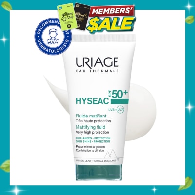 URIAGE Hyseac Mattifying Fluid SPF50+ (For Combination To Oily Skin) 50ml (Expiry: Apr`2027) image