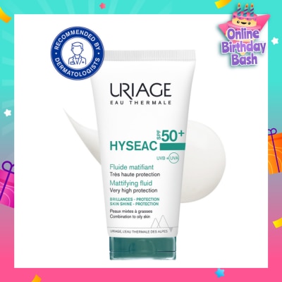 URIAGE Hyseac Mattifying Fluid SPF50+ (For Combination To Oily Skin) 50ml
