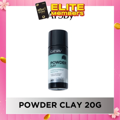 GATSBY Powder Clay Unbreakable Smooth (Non-Sticky & Super Lightweight Formula) 20g