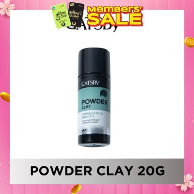 GATSBY Powder Clay Unbreakable Smooth (Non-Sticky & Super Lightweight Formula) 20g