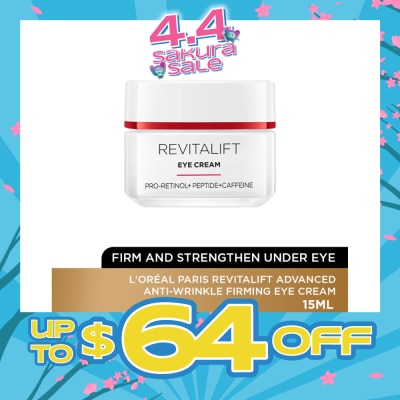 L'OREAL PARIS SKINCARE - Revitalift Advanced Anti-Wrinkle Firming Eye Cream (Reduce Firm & Strengthen Under Eye) 15ml