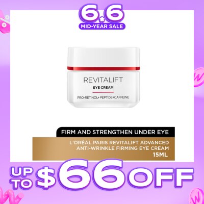 L'OREAL PARIS SKINCARE - Revitalift Advanced Anti-Wrinkle Firming Eye Cream (Reduce Firm & Strengthen Under Eye) 15ml