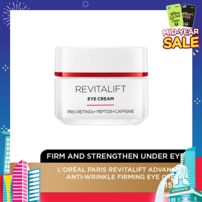 L'OREAL PARIS SKINCARE Revitalift Advanced Anti-Wrinkle Firming Eye Cream (Reduce Firm & Strengthen Under Eye) 15ml