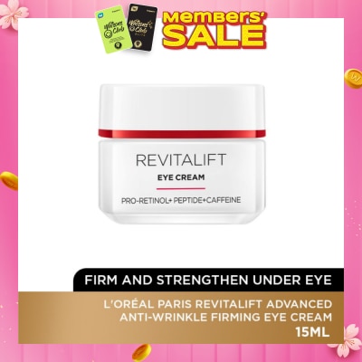 L'OREAL PARIS SKINCARE Revitalift Advanced Anti-Wrinkle Firming Eye Cream (Reduce Firm & Strengthen Under Eye) 15ml