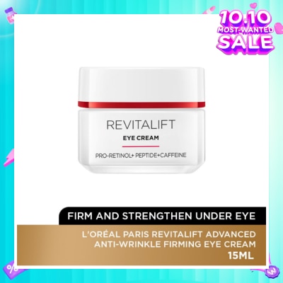 L'OREAL PARIS SKINCARE Revitalift Advanced Anti-Wrinkle Firming Eye Cream (Reduce Firm & Strengthen Under Eye) 15ml