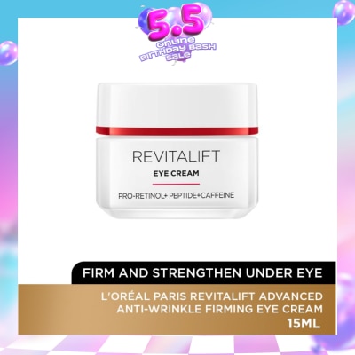 L'OREAL PARIS SKINCARE - Revitalift Advanced Anti-Wrinkle Firming Eye Cream (Reduce Firm & Strengthen Under Eye) 15ml