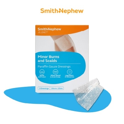 SMITH & NEPHEW Jelonet Minor Burns and Scalds 10cm x 10cm 3s