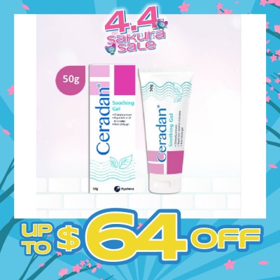 CERADAN - Soothing Gel (Rapid Itch Relief in 5 Mins + Menthol, Polidocanol + For Eczema-prone, Dry & Sensitive Skin) 50g