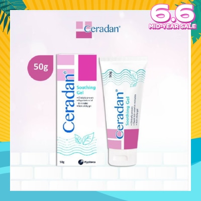 CERADAN Soothing Gel (Rapid Itch Relief in 5 Mins + Menthol, Polidocanol + For Eczema-prone, Dry & Sensitive Skin) 50g