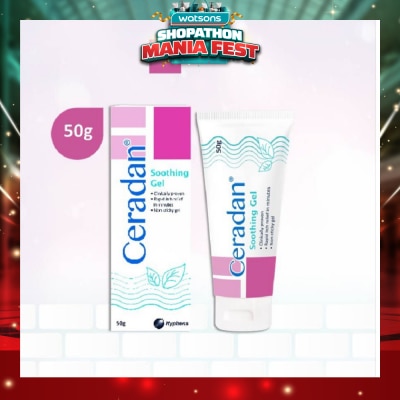 CERADAN - Soothing Gel (Rapid Itch Relief in 5 Mins + Menthol, Polidocanol + For Eczema-prone, Dry & Sensitive Skin) 50g