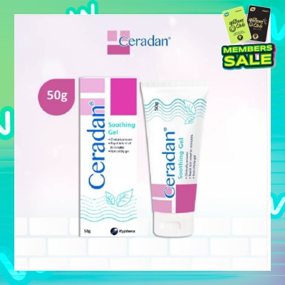CERADAN Soothing Gel (Rapid Itch Relief in 5 Mins + Menthol, Polidocanol + For Eczema-prone, Dry & Sensitive Skin) 50g