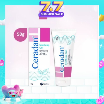 CERADAN - Soothing Gel (Rapid Itch Relief in 5 Mins + Menthol, Polidocanol + For Eczema-prone, Dry & Sensitive Skin) 50g