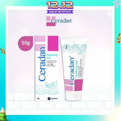CERADAN Soothing Gel (Rapid Itch Relief in 5 Mins + Menthol, Polidocanol + For Eczema-prone, Dry & Sensitive Skin) 50g