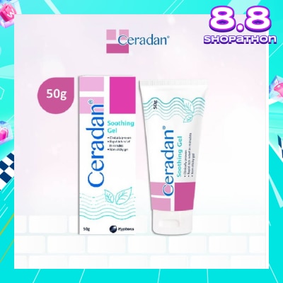 CERADAN Soothing Gel (Rapid Itch Relief in 5 Mins + Menthol, Polidocanol + For Eczema-prone, Dry & Sensitive Skin) 50g