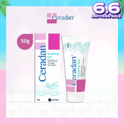 CERADAN Soothing Gel (Rapid Itch Relief in 5 Mins + Menthol, Polidocanol + For Eczema-prone, Dry & Sensitive Skin) 50g